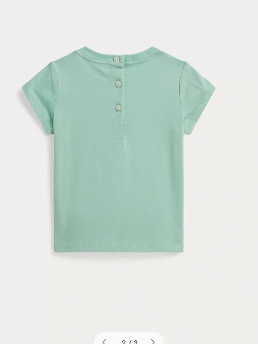 NWT Ralph Lauren Girls' Mint Green Short Sleeve Polo Logo Tee size 24M